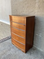 GOODWOOD MCM Walnut Curved Chest of Drawers