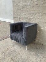 GOODWOOD Velveteen Art Deco Style Chair