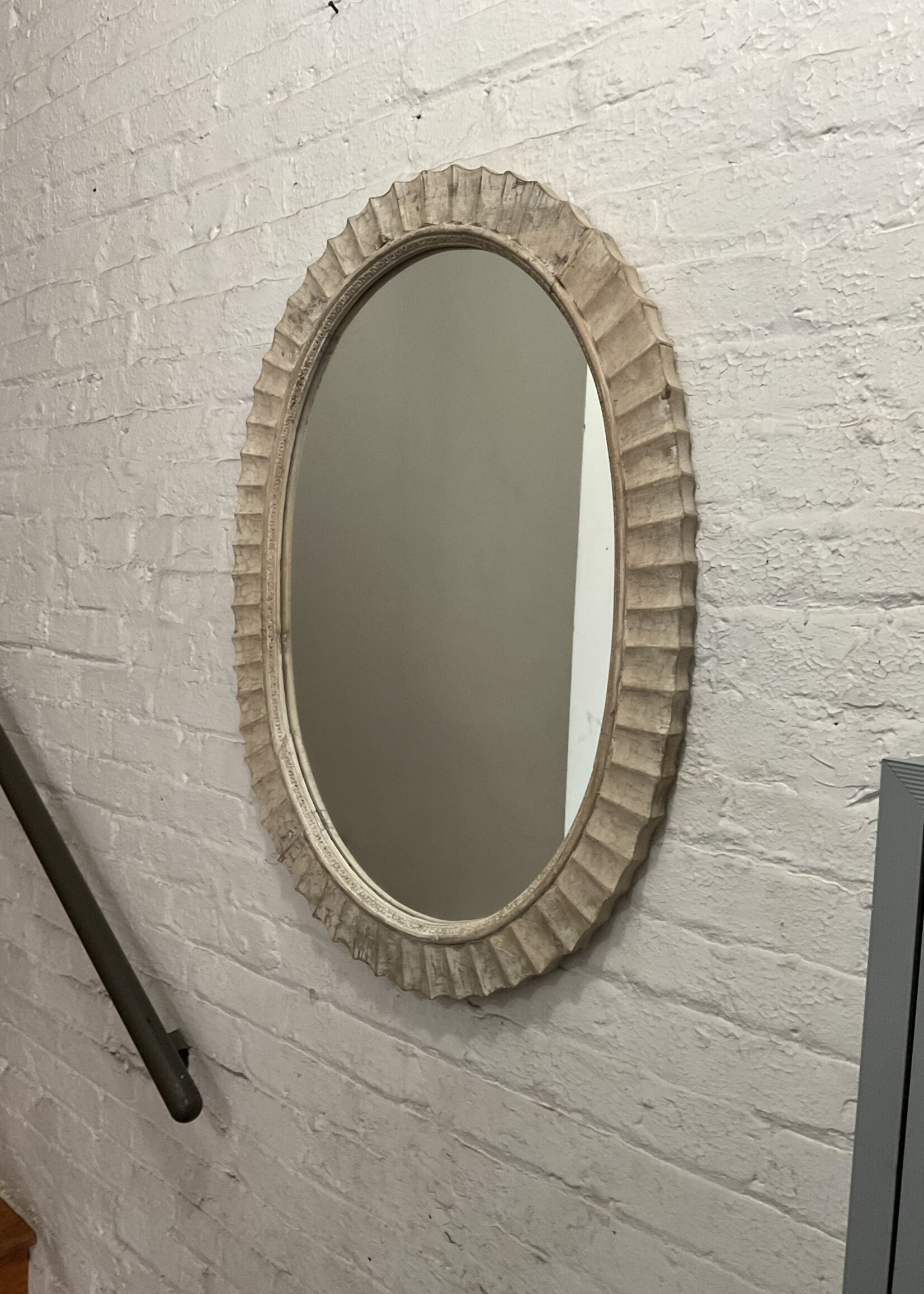 GOODWOOD Oval Carved Wood Mirror