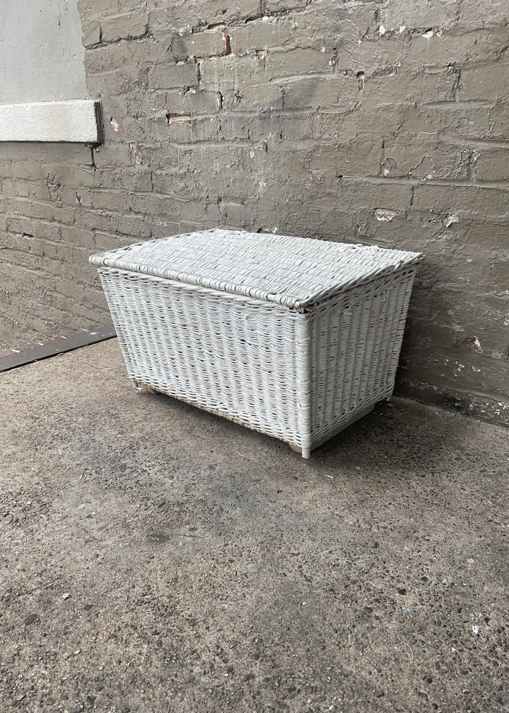 GOODWOOD Antique Painted Wicker Trunk