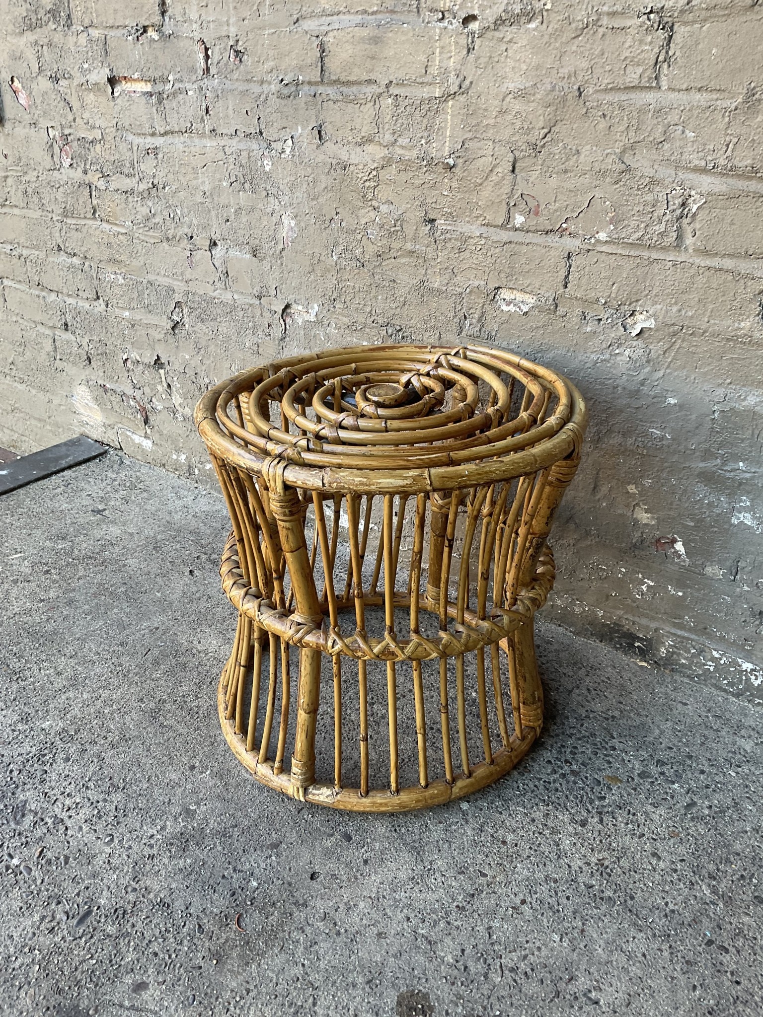 MCM Rattan Stool GoodWood
