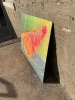 GOODWOOD Abstract Impasto Painting on Board