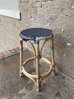 GOODWOOD Blue & White Rattan Stool