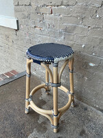 GOODWOOD Blue & White Rattan Stool