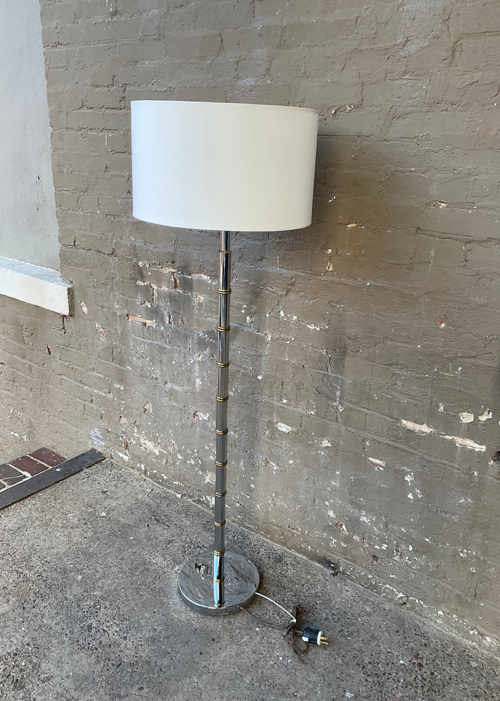 GOODWOOD MCM Chrome & Brass Lamp