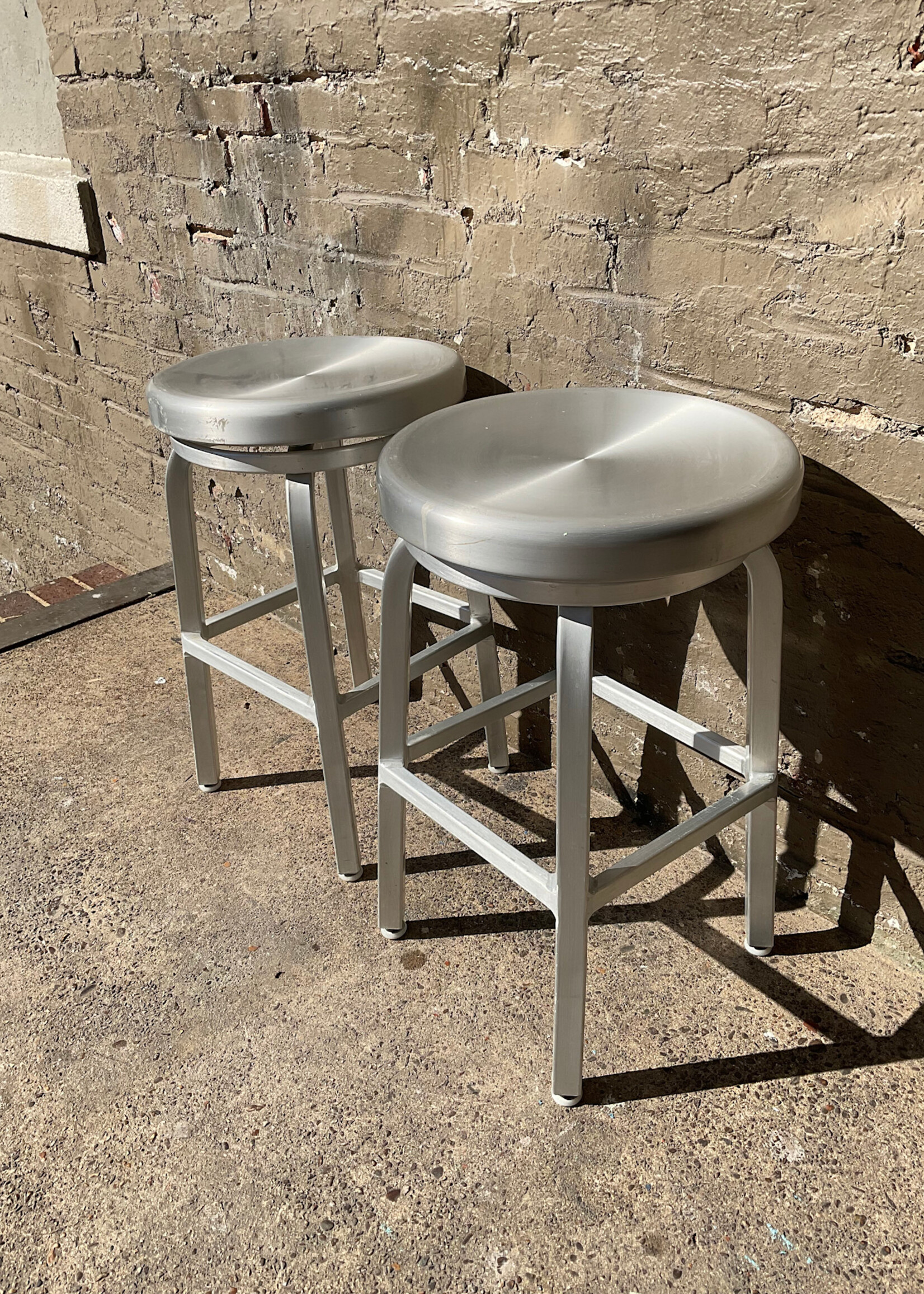 GOODWOOD Pair of Aluminum Stools