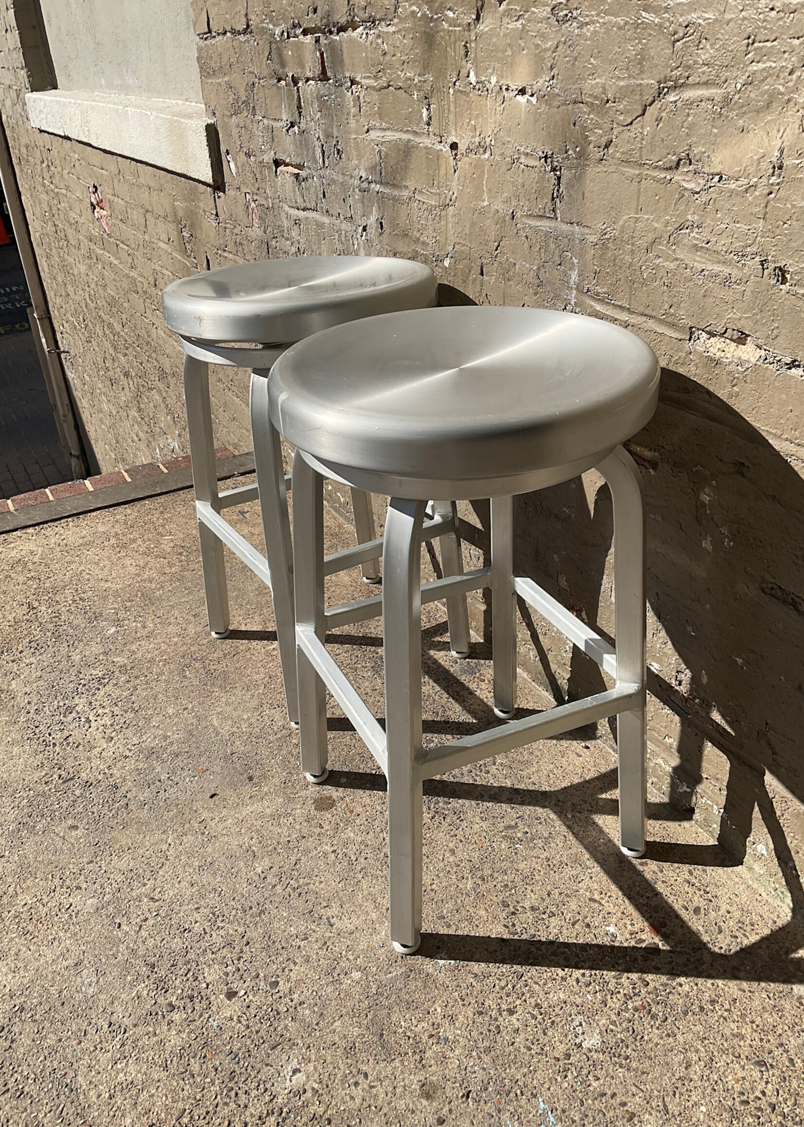 GOODWOOD Pair of Aluminum Stools