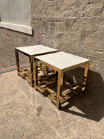 GOODWOOD Hollywood Regency Style Brass Side Table