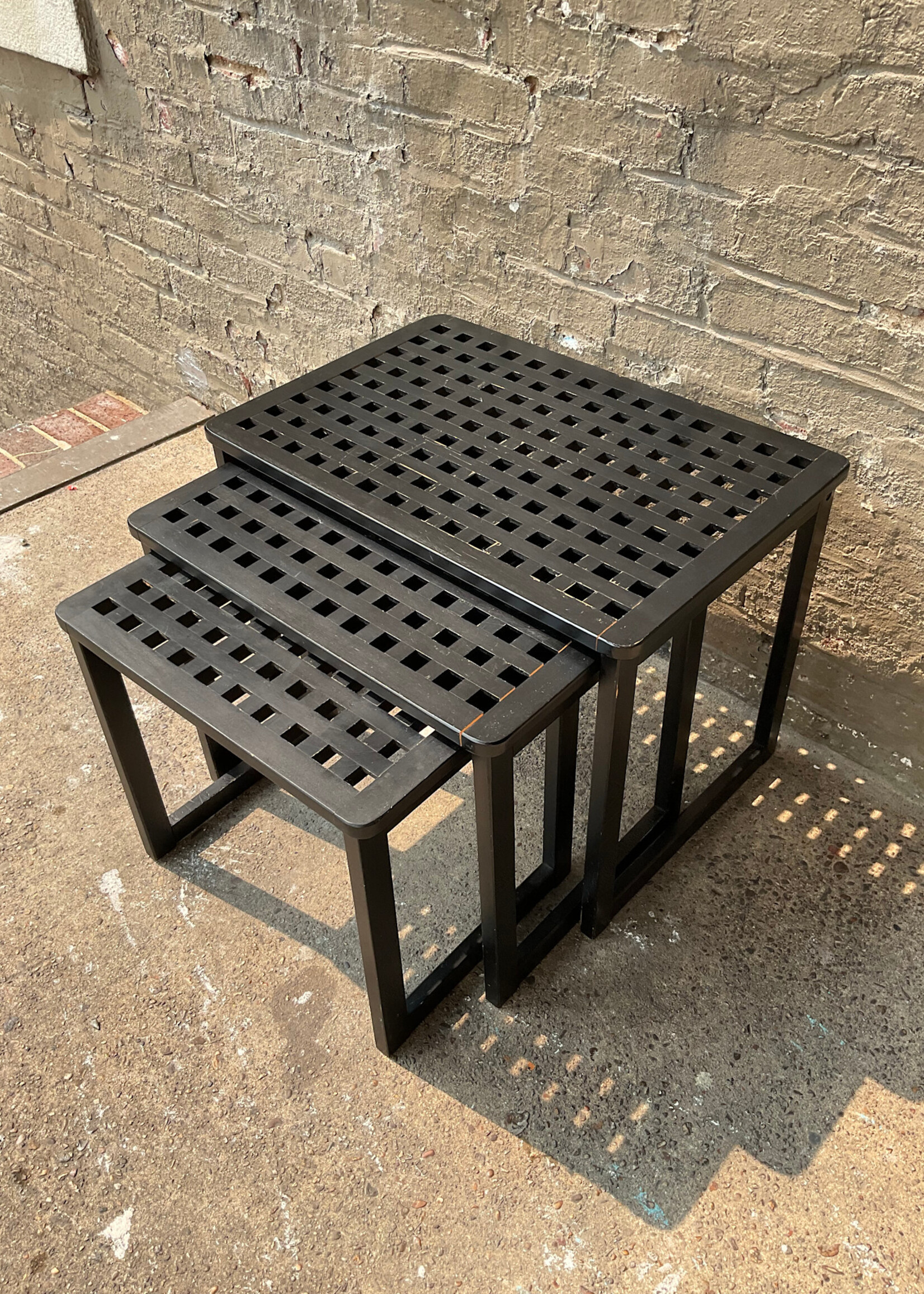 GOODWOOD Set of 3 Ebonized Nesting Tables