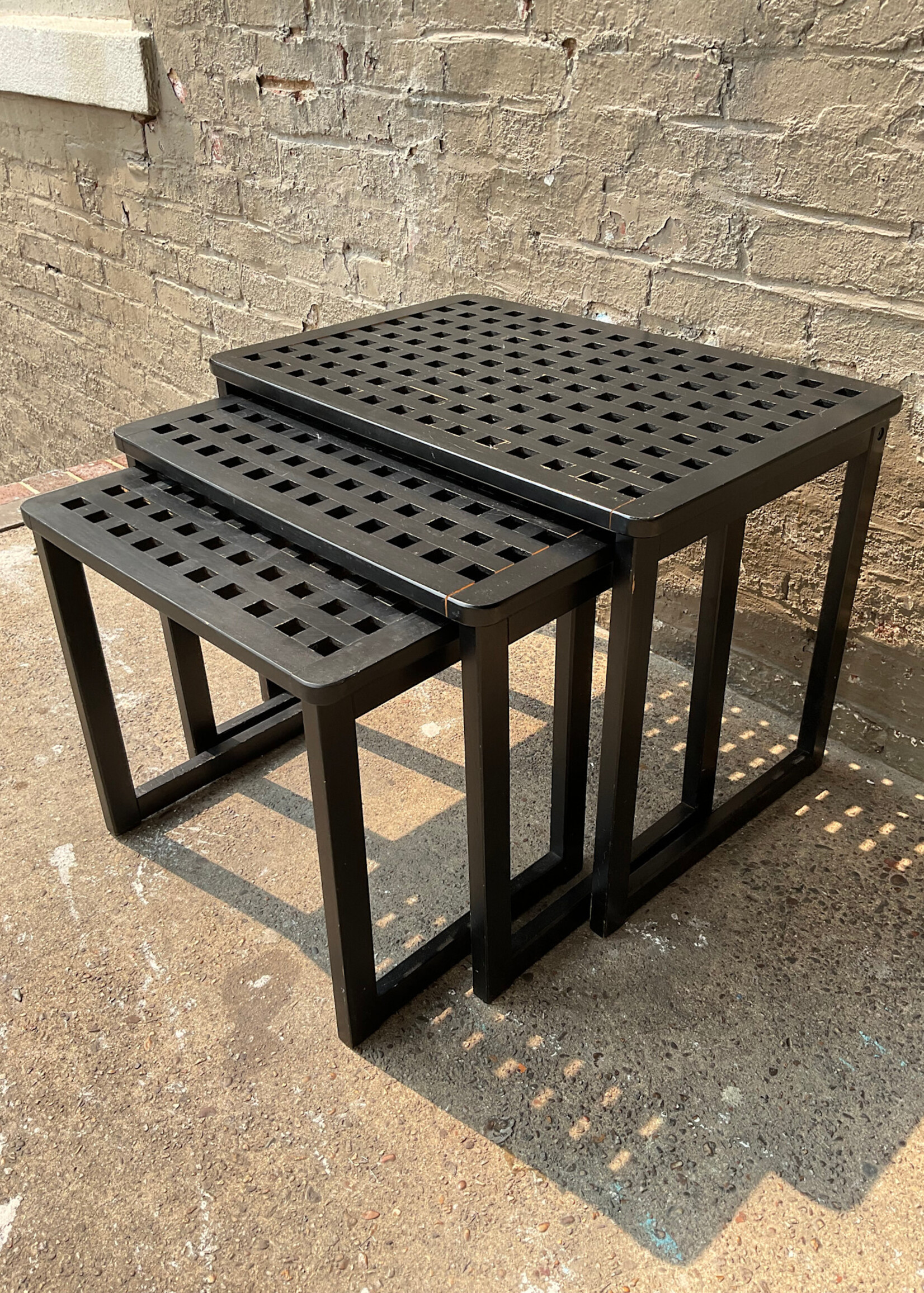 GOODWOOD Set of 3 Ebonized Nesting Tables