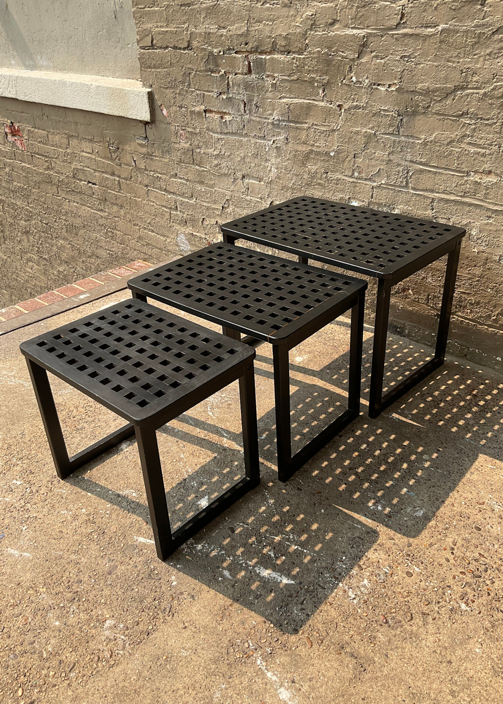 GOODWOOD Set of 3 Ebonized Nesting Tables