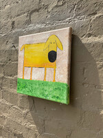 GOODWOOD Yellow Dog, After Kessler, Acrylic on Canvas