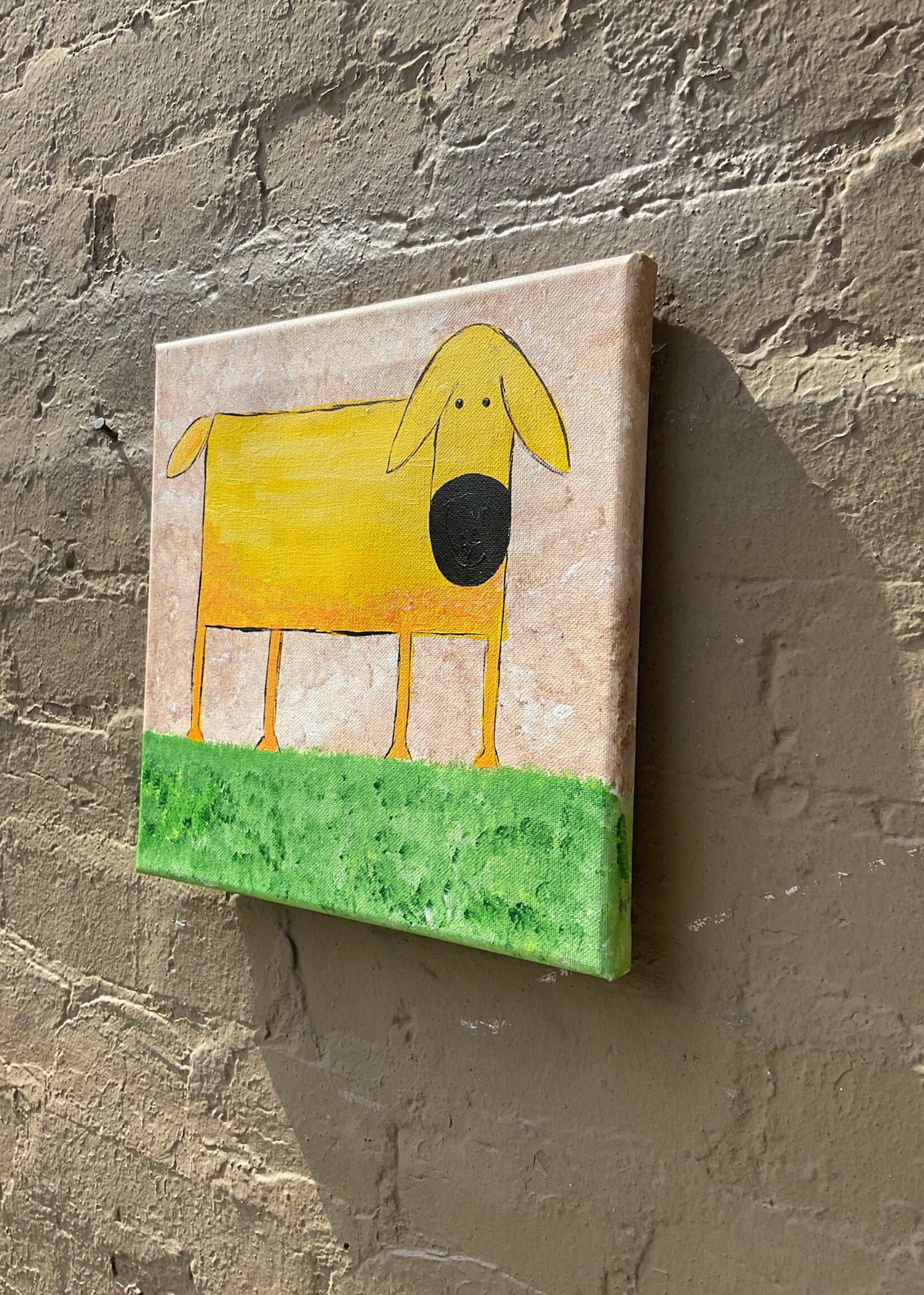 GOODWOOD Yellow Dog, After Kessler, Acrylic on Canvas