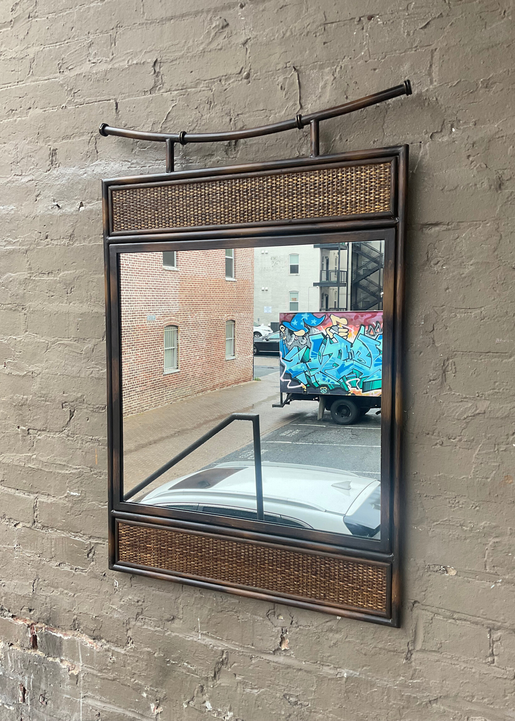 GOODWOOD Faux Bamboo Metal Mirror