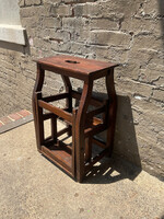 GOODWOOD Oak Folding Step Stool/Plant Stand