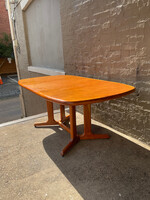 GOODWOOD Danish Modern Dining Table w/ One Leaf