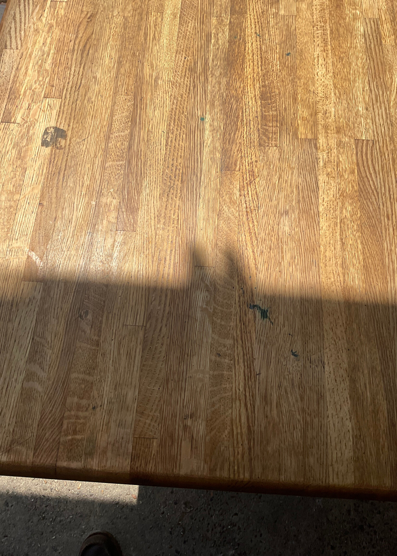 GOODWOOD Oak Butcher Block Trestle Table