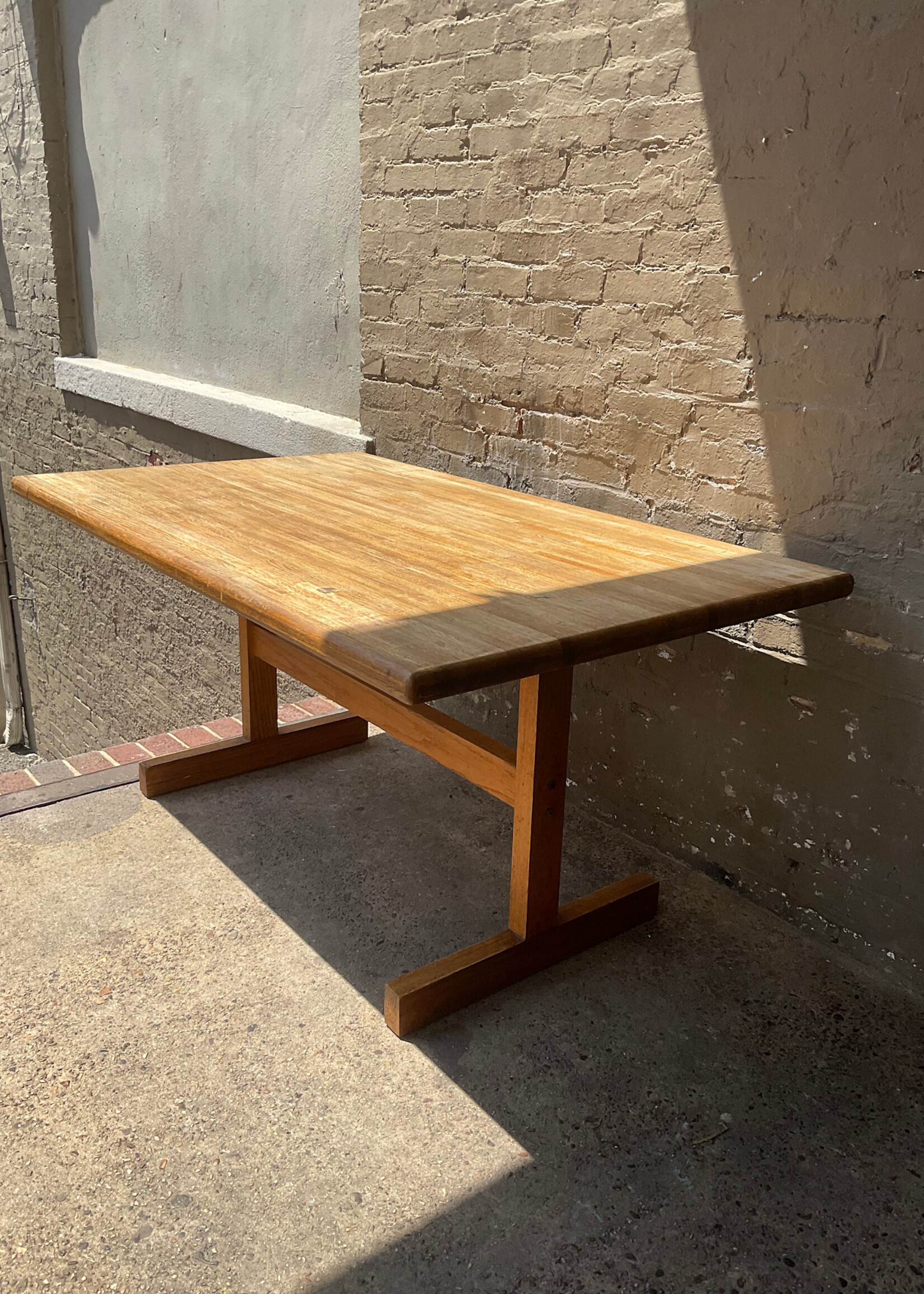 GOODWOOD Oak Butcher Block Trestle Table
