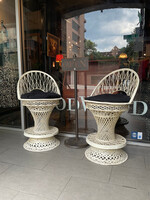 GOODWOOD Pair of Fiberglass Swivel Counter Stools