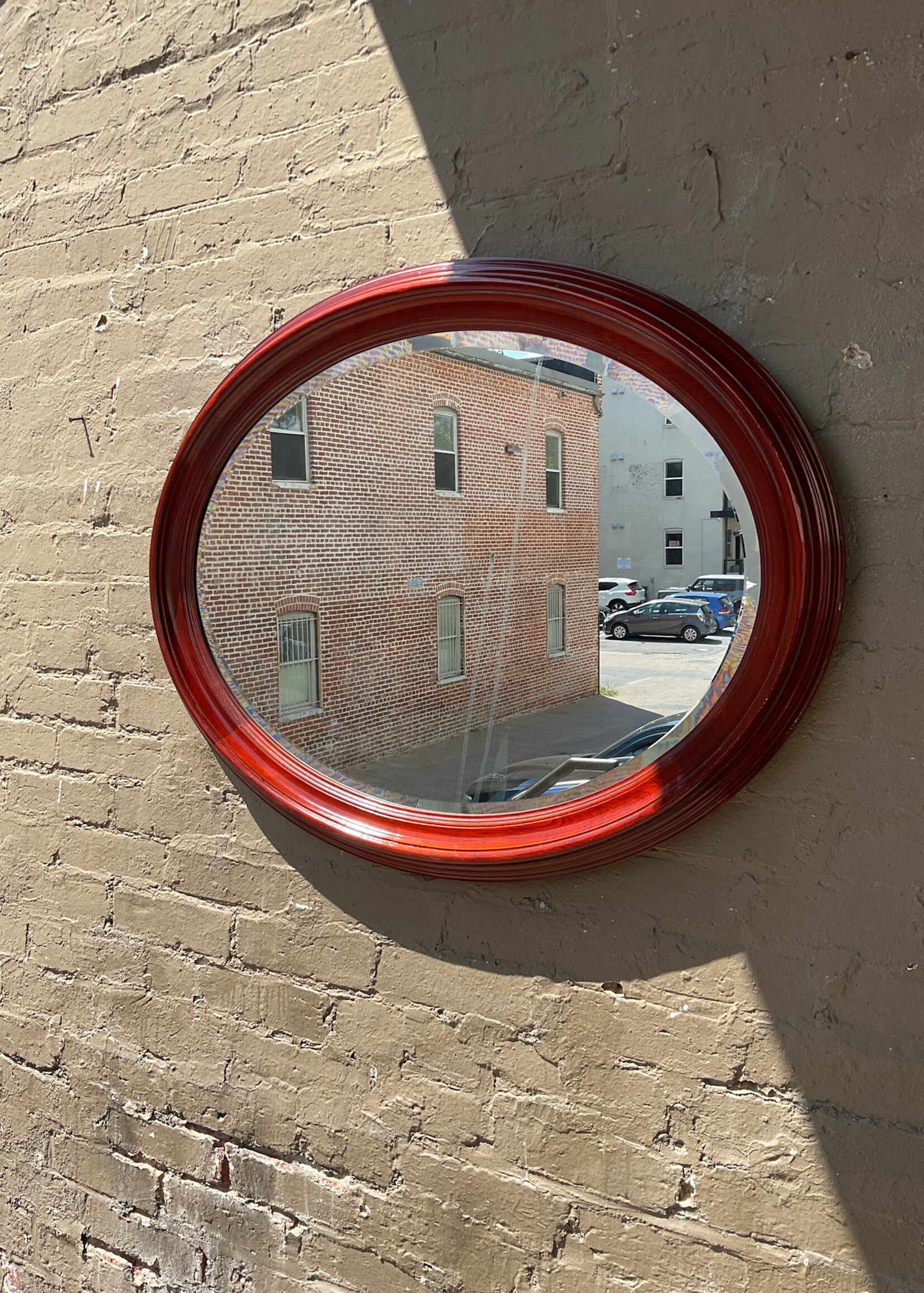 GOODWOOD Oval Beveled Mirror, Patina to Glass