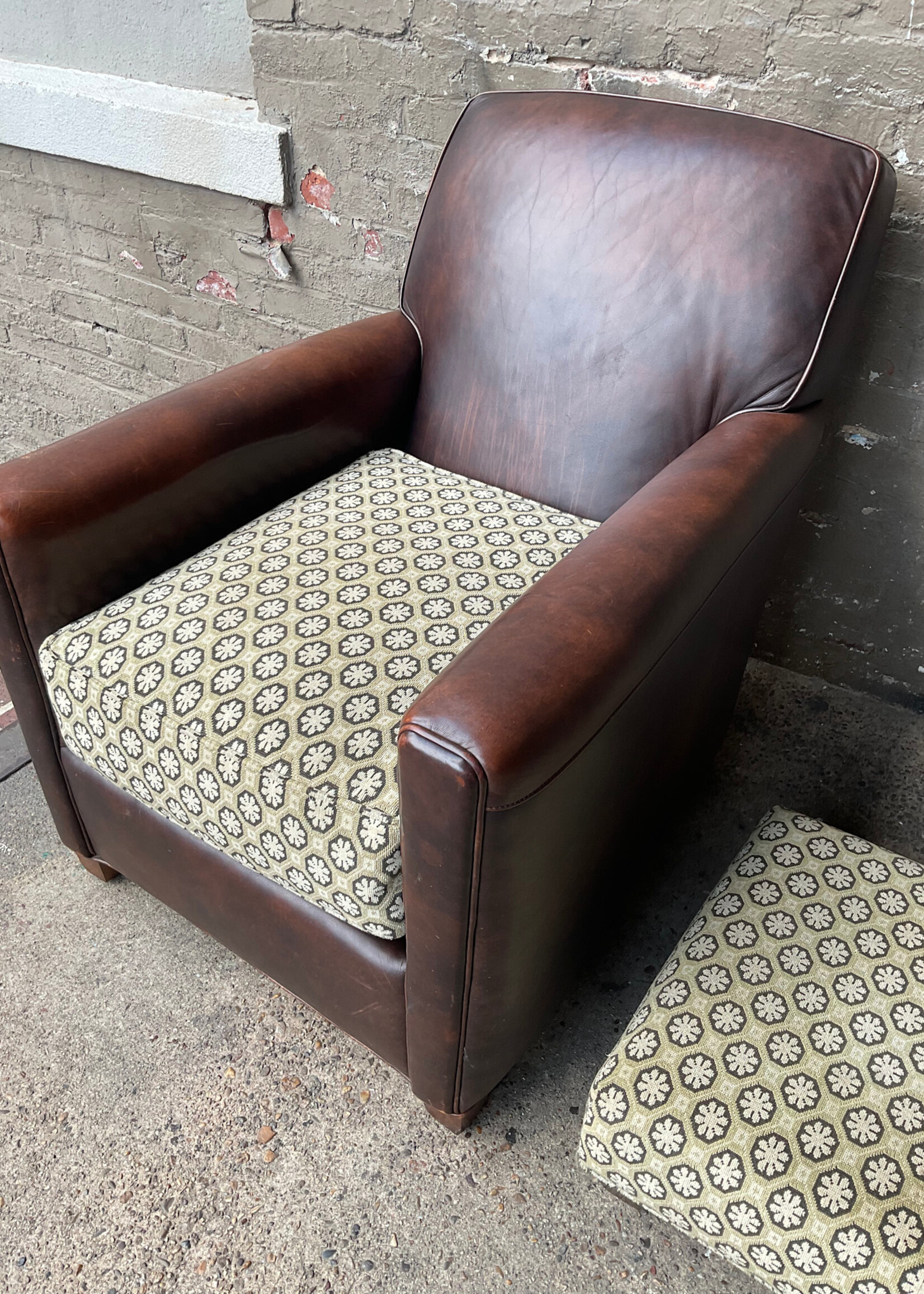 GOODWOOD Art Deco Style Club Chair with Footstool, Lee Industries