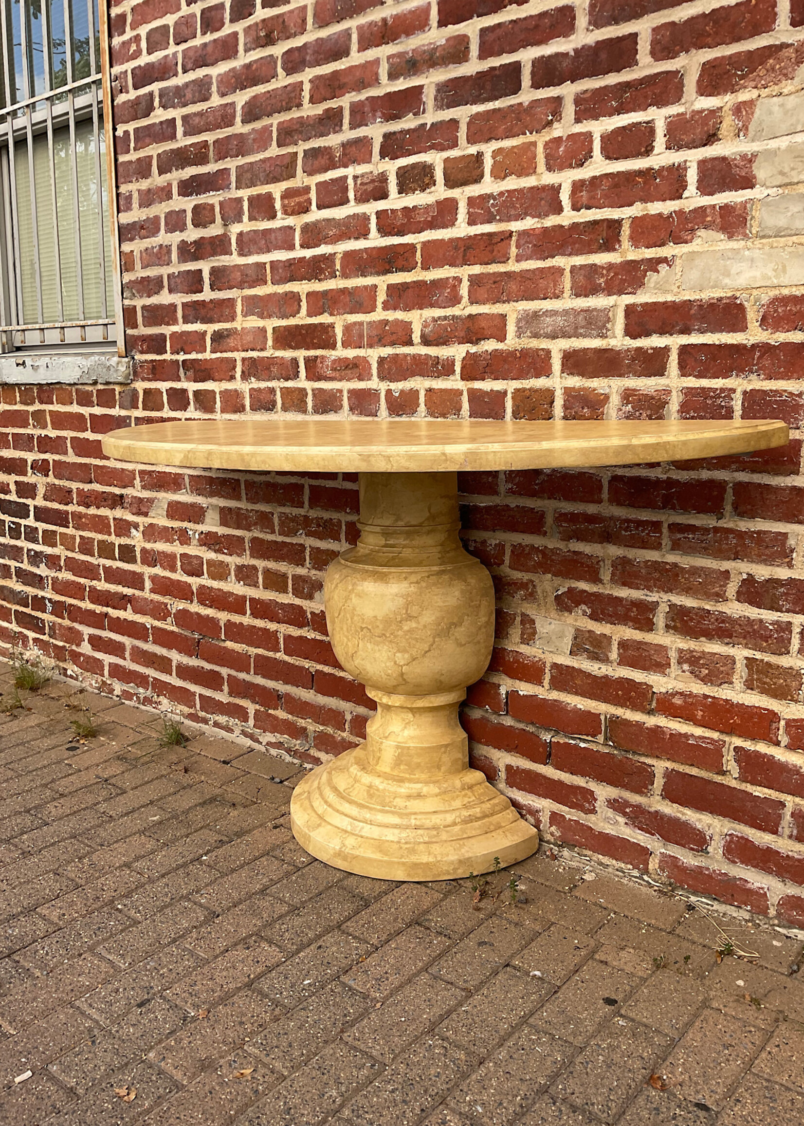 GOODWOOD Faux Marble Demilune