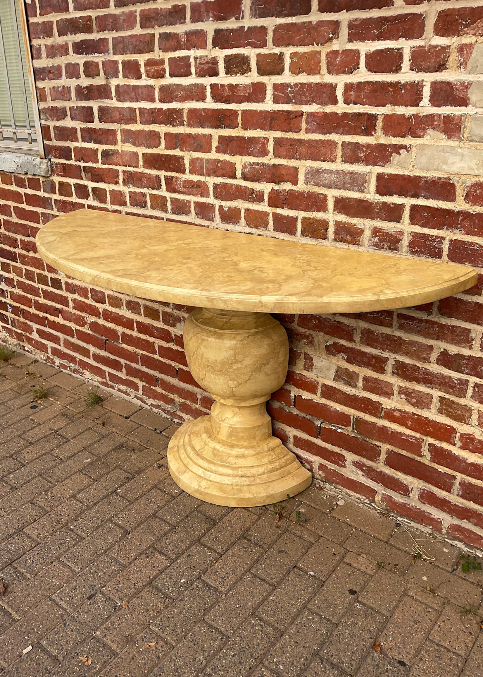 GOODWOOD Faux Marble Demilune