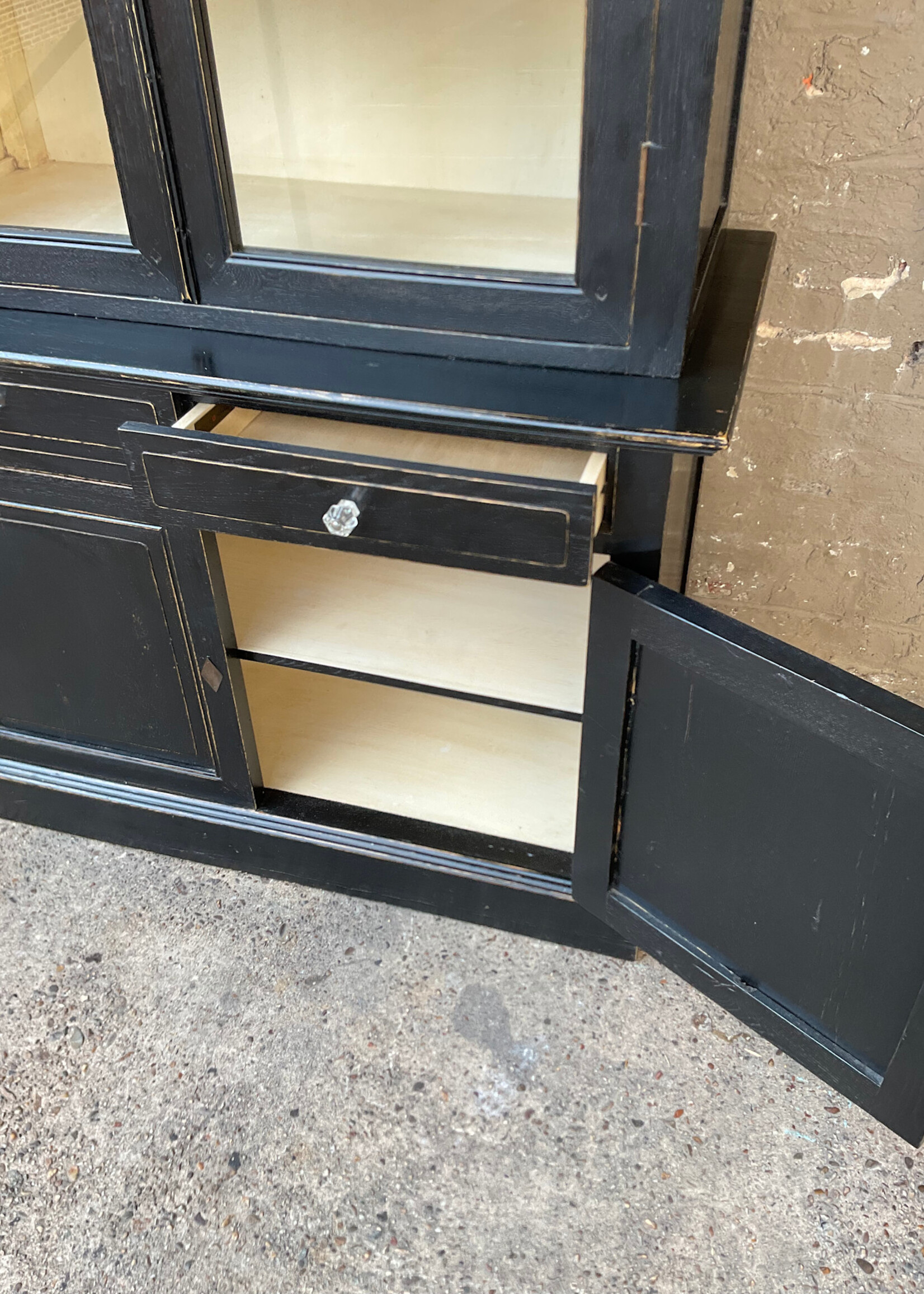 GOODWOOD Four Hands Ebonized Step Back Cabinet