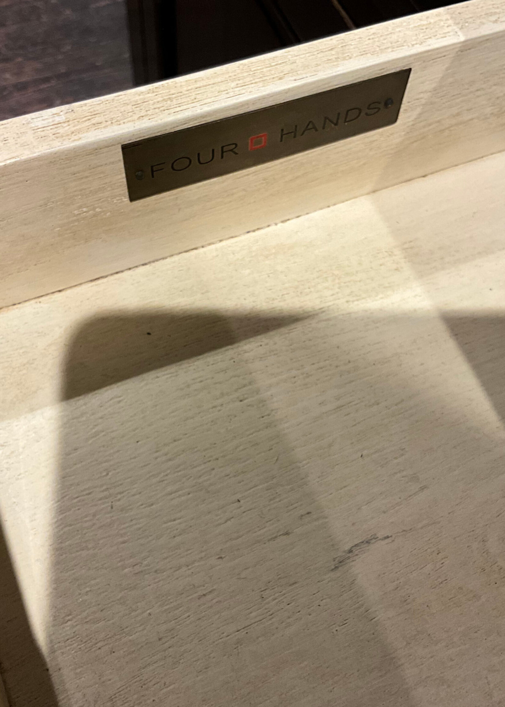 GOODWOOD Four Hands Ebonized Step Back Cabinet