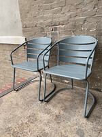 GOODWOOD Pair of Metal Patio Chairs