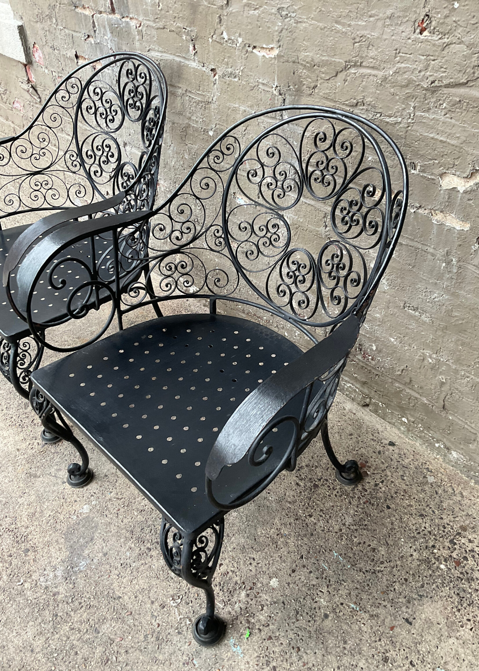 GOODWOOD Pair of Wrought Iron Chairs