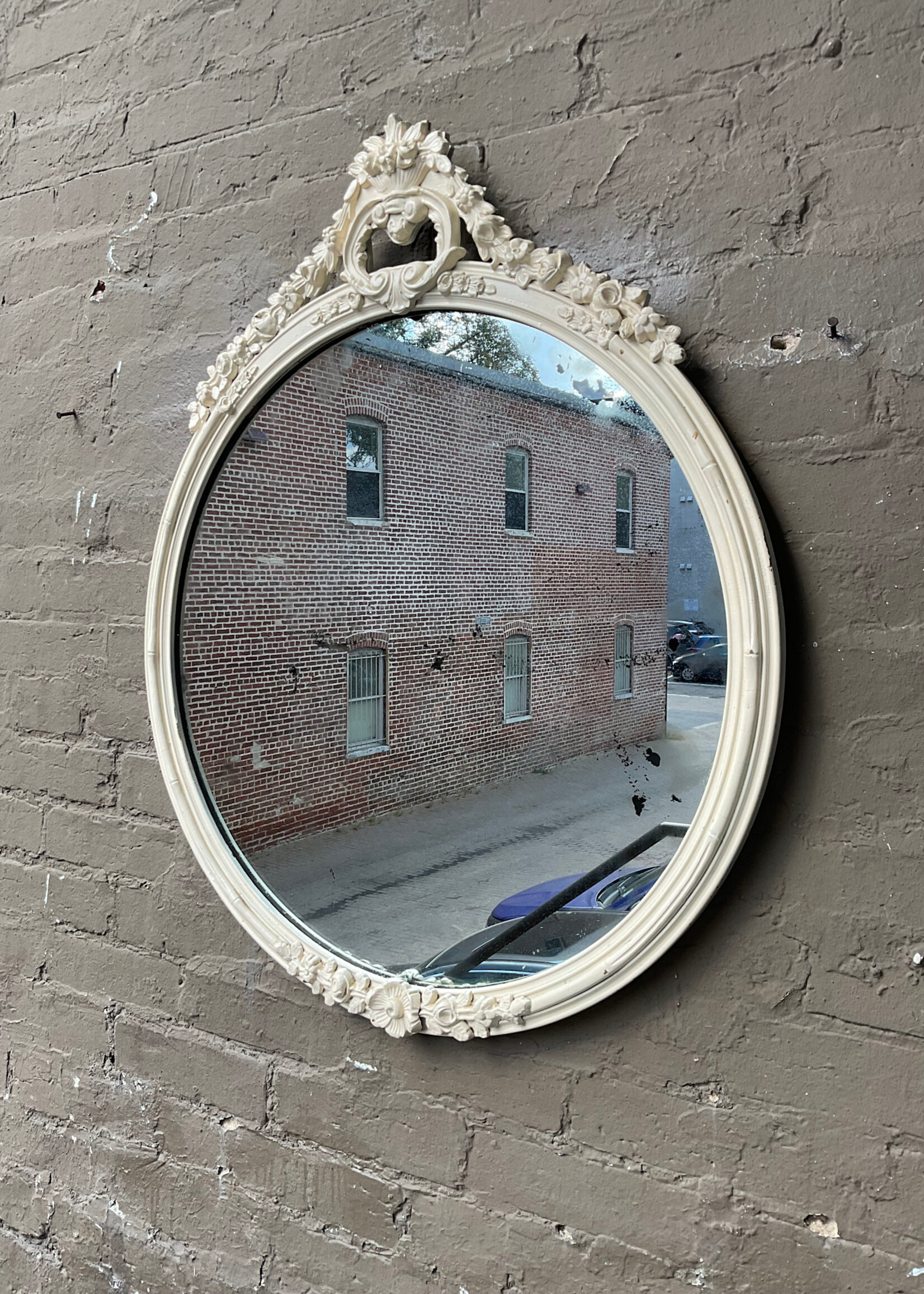 GOODWOOD Vintage Painted Round Mirror