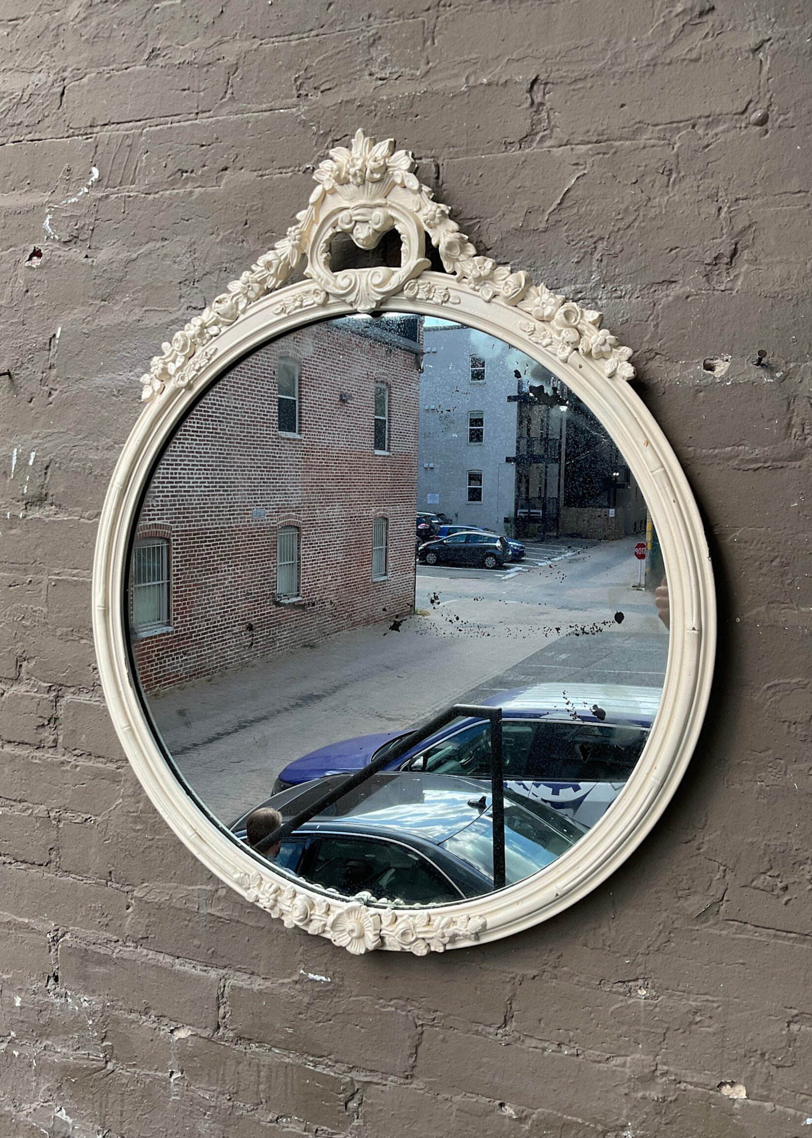 GOODWOOD Vintage Painted Round Mirror