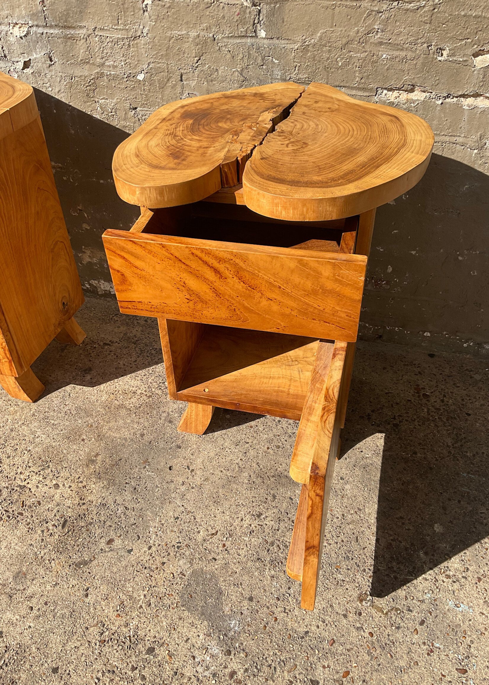 GOODWOOD Pair of Live Edge Nightstands