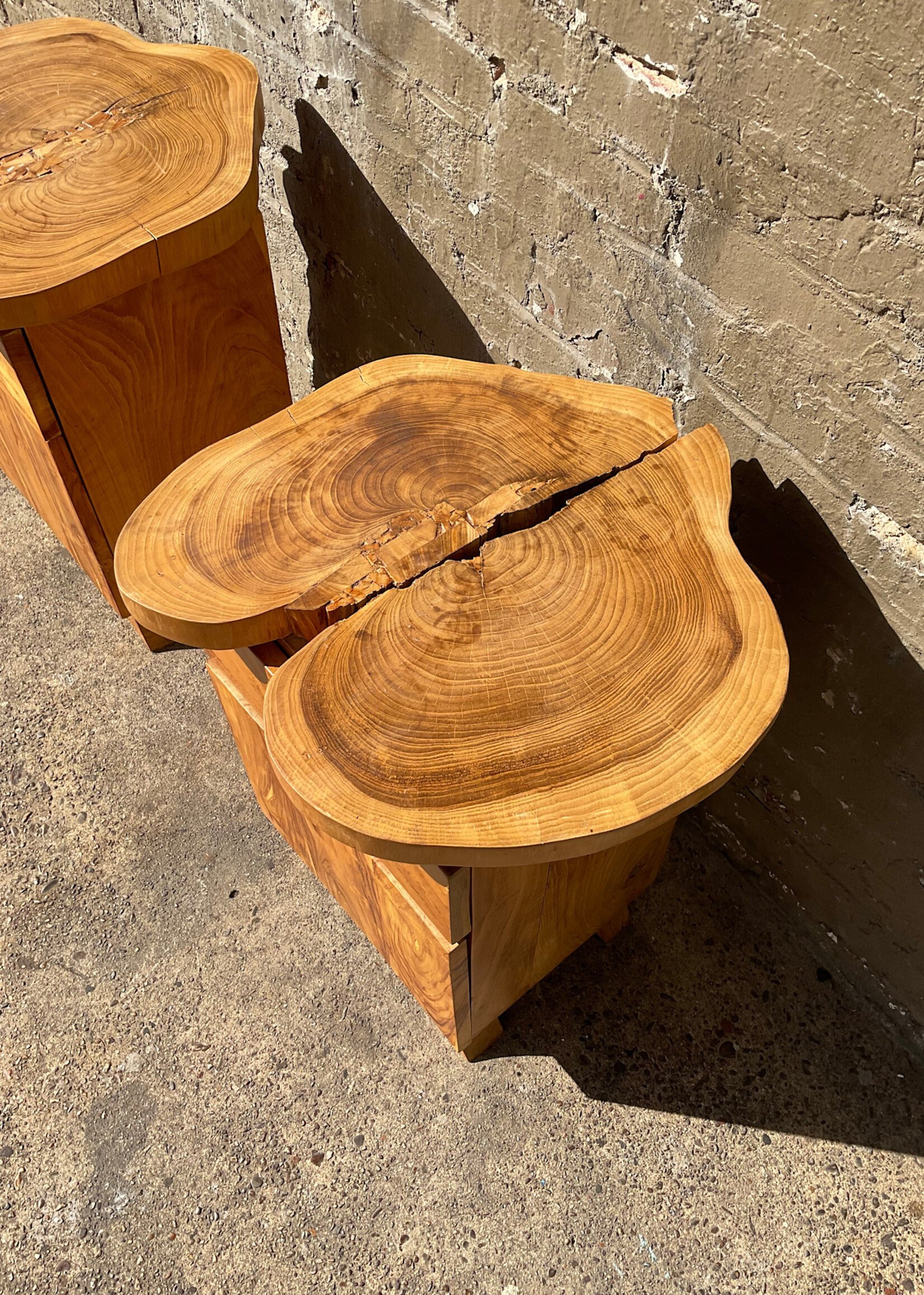 GOODWOOD Pair of Live Edge Nightstands
