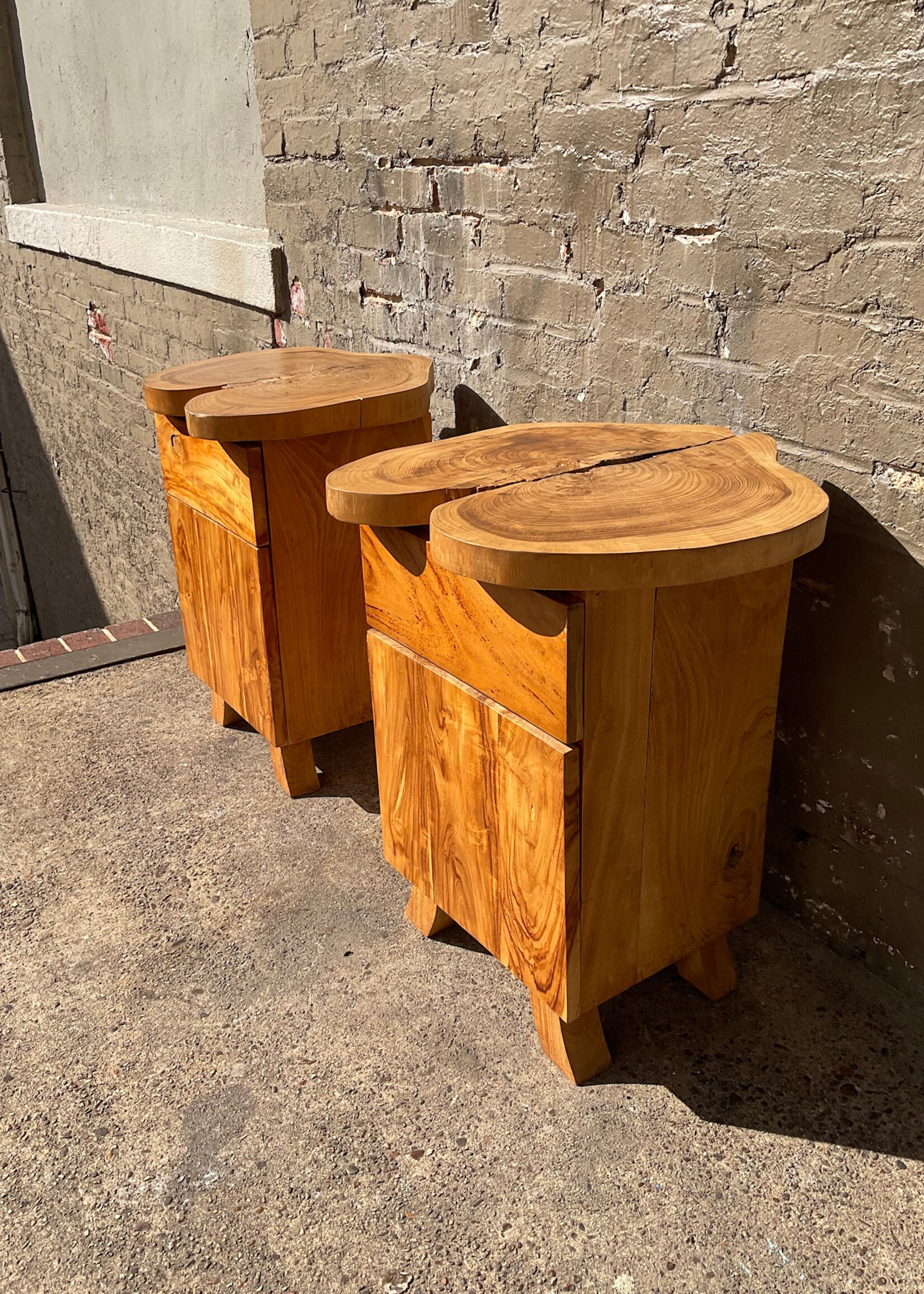 GOODWOOD Pair of Live Edge Nightstands