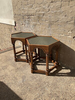 GOODWOOD MCM Slate Top Hexagonal Table