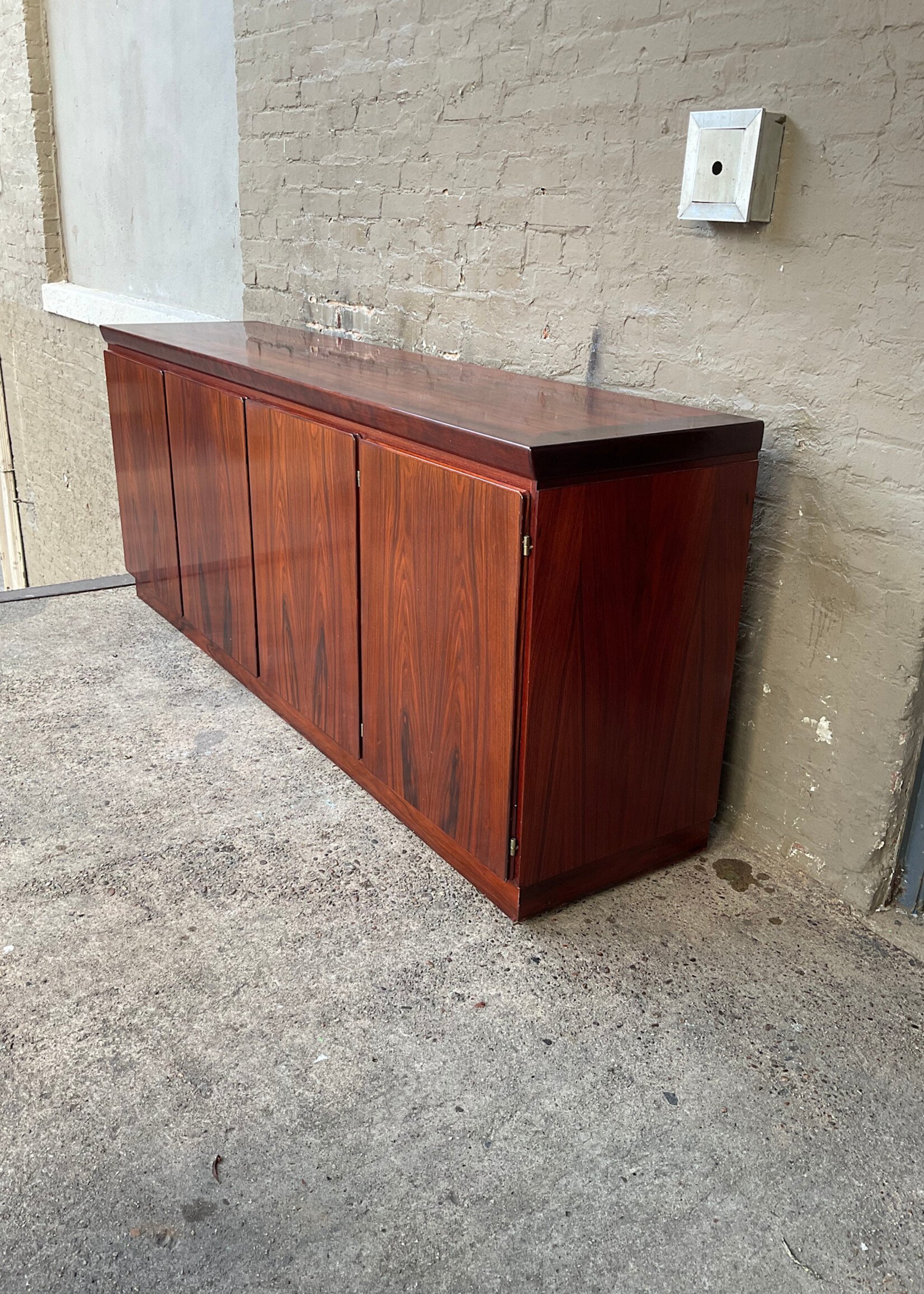 GOODWOOD Danish Modern Rosewood Credenza, Some Loss to Base