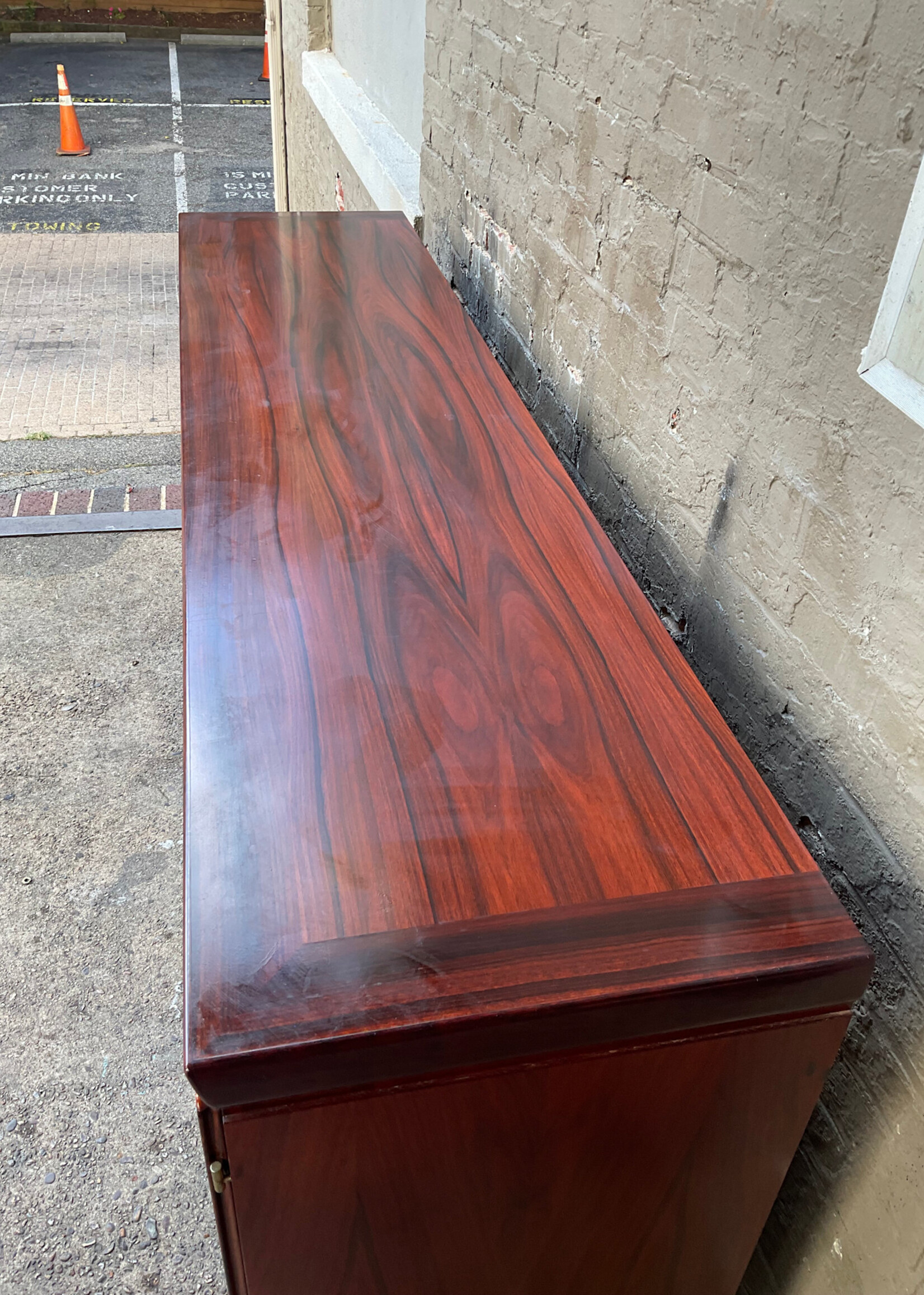 GOODWOOD Danish Modern Rosewood Credenza, Some Loss to Base