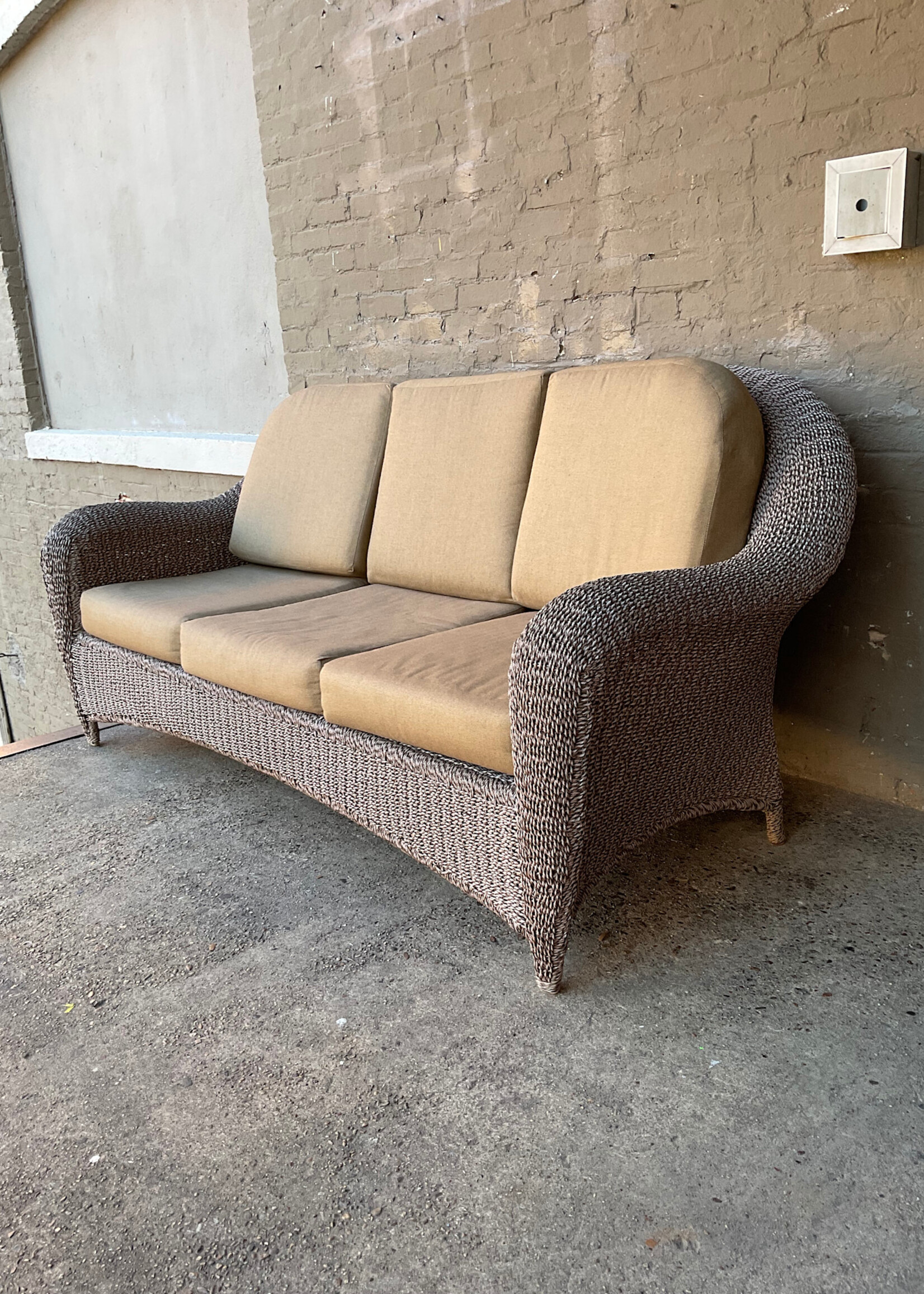 GOODWOOD Art Deco Style Faux Wicker Sofa