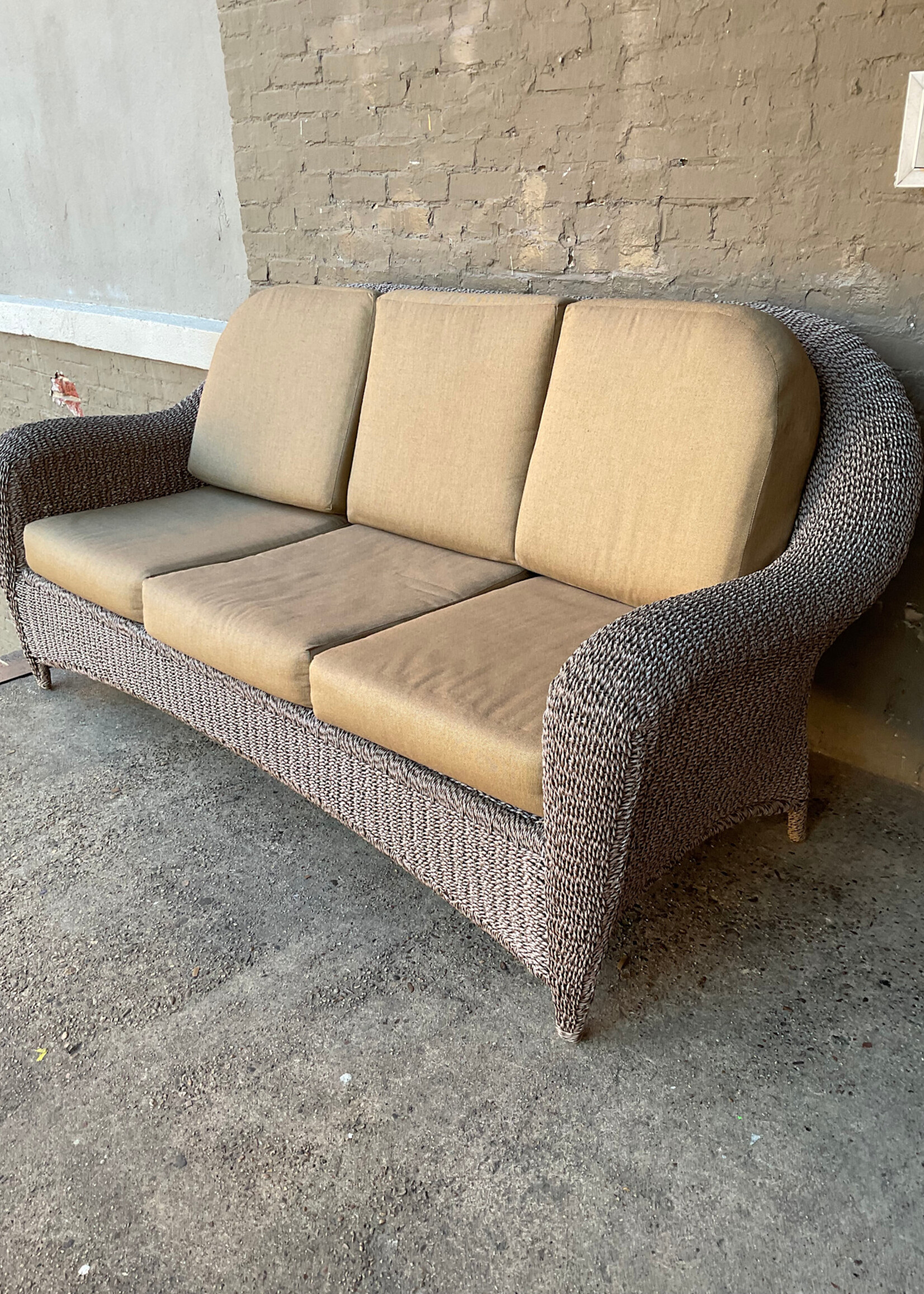 GOODWOOD Art Deco Style Faux Wicker Sofa