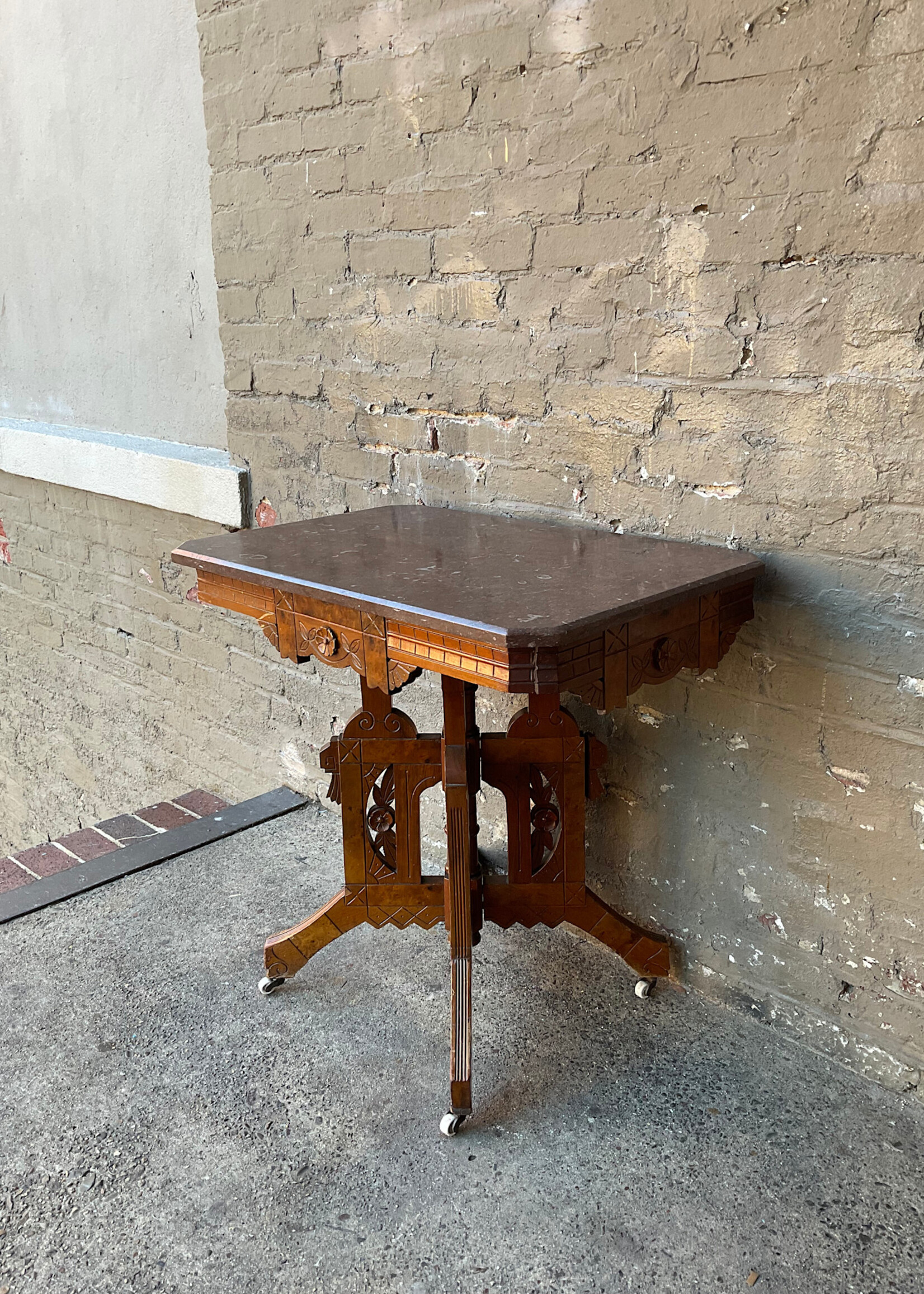 GOODWOOD Victorian Marble Top Parlor Table