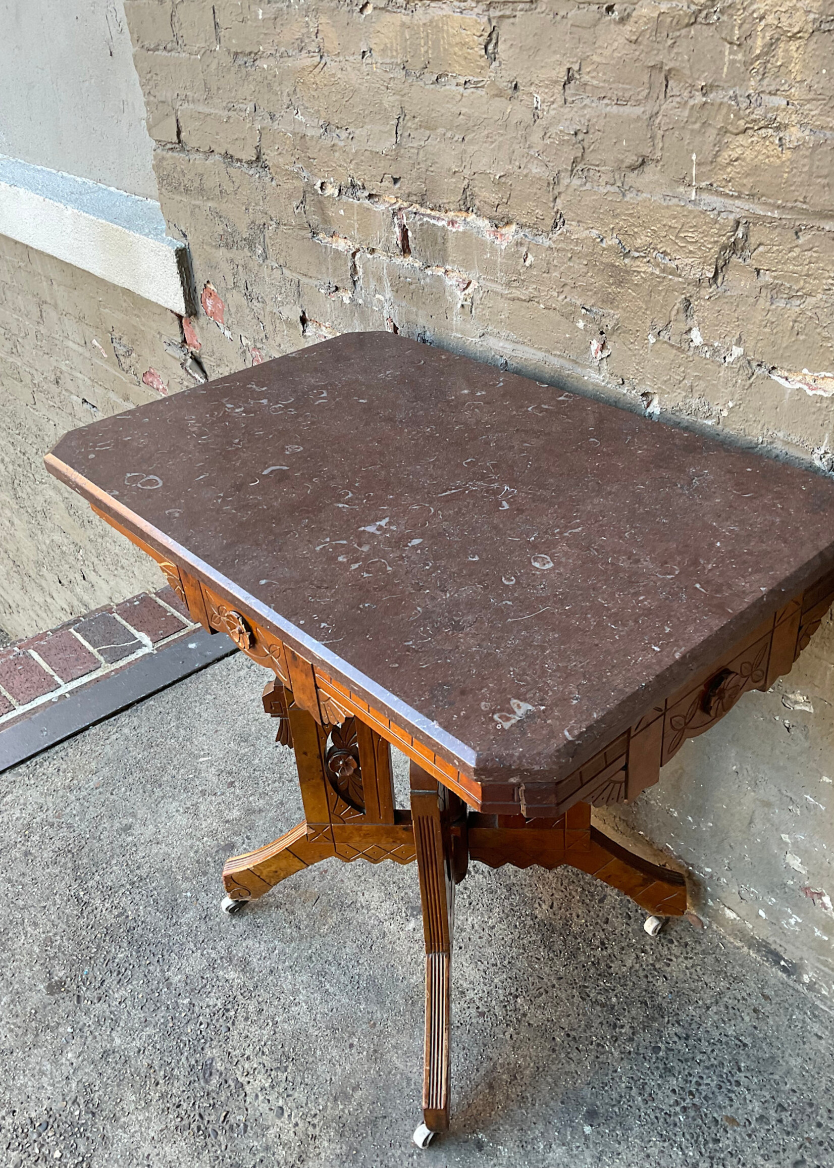 GOODWOOD Victorian Marble Top Parlor Table