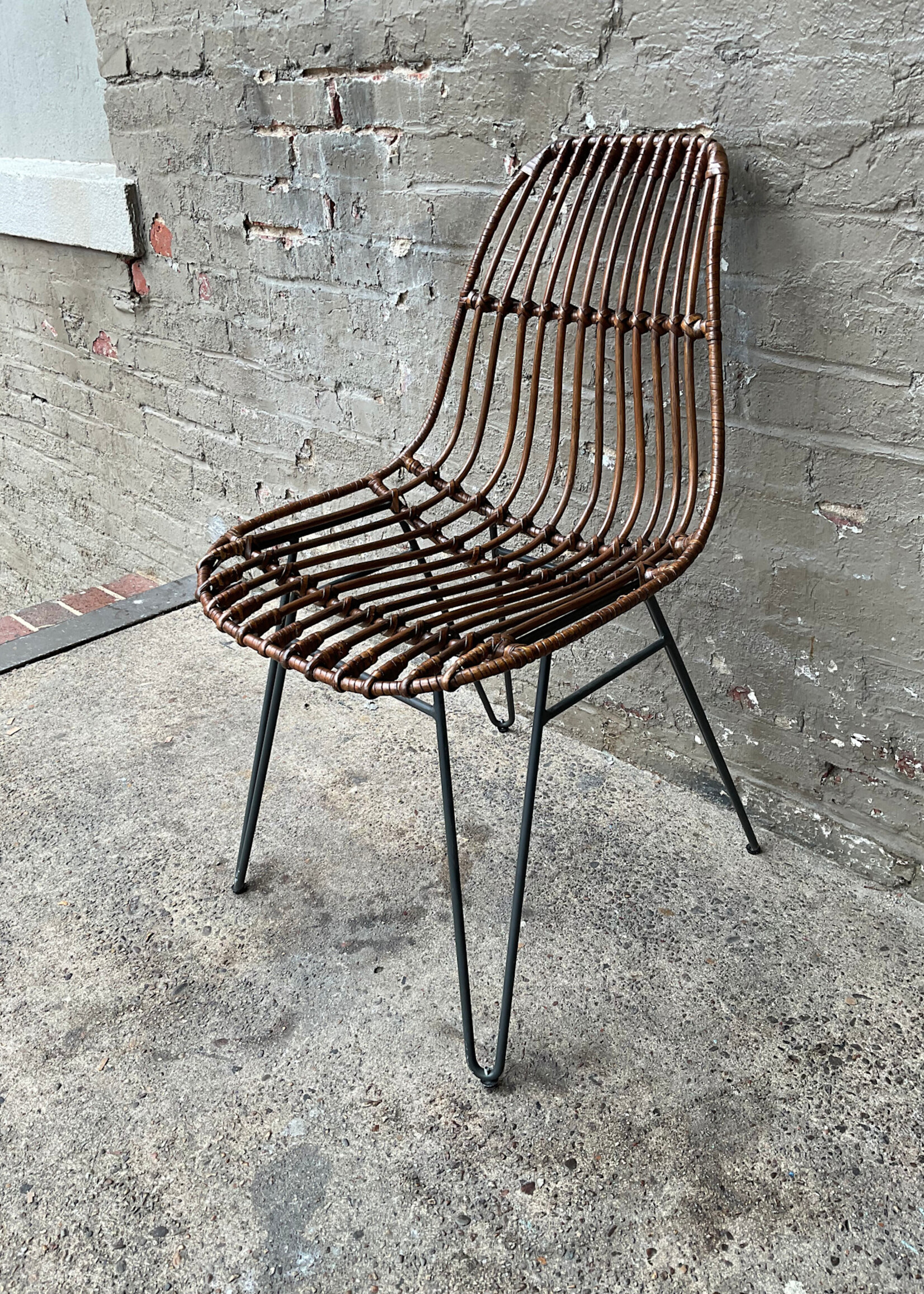 GOODWOOD Rattan & Iron Side Chair