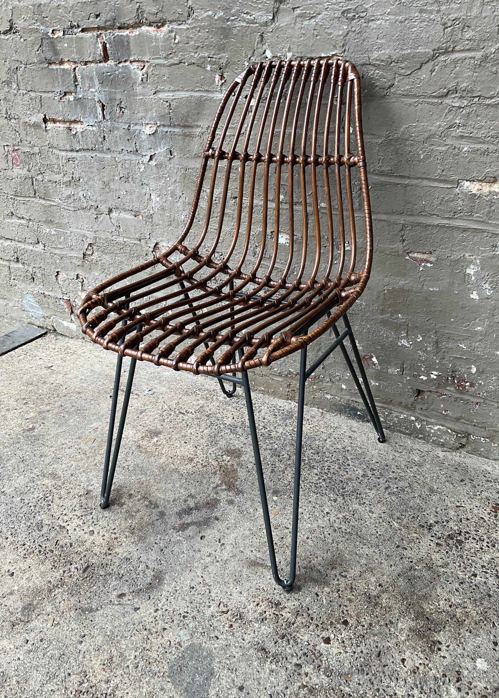 GOODWOOD Rattan & Iron Side Chair