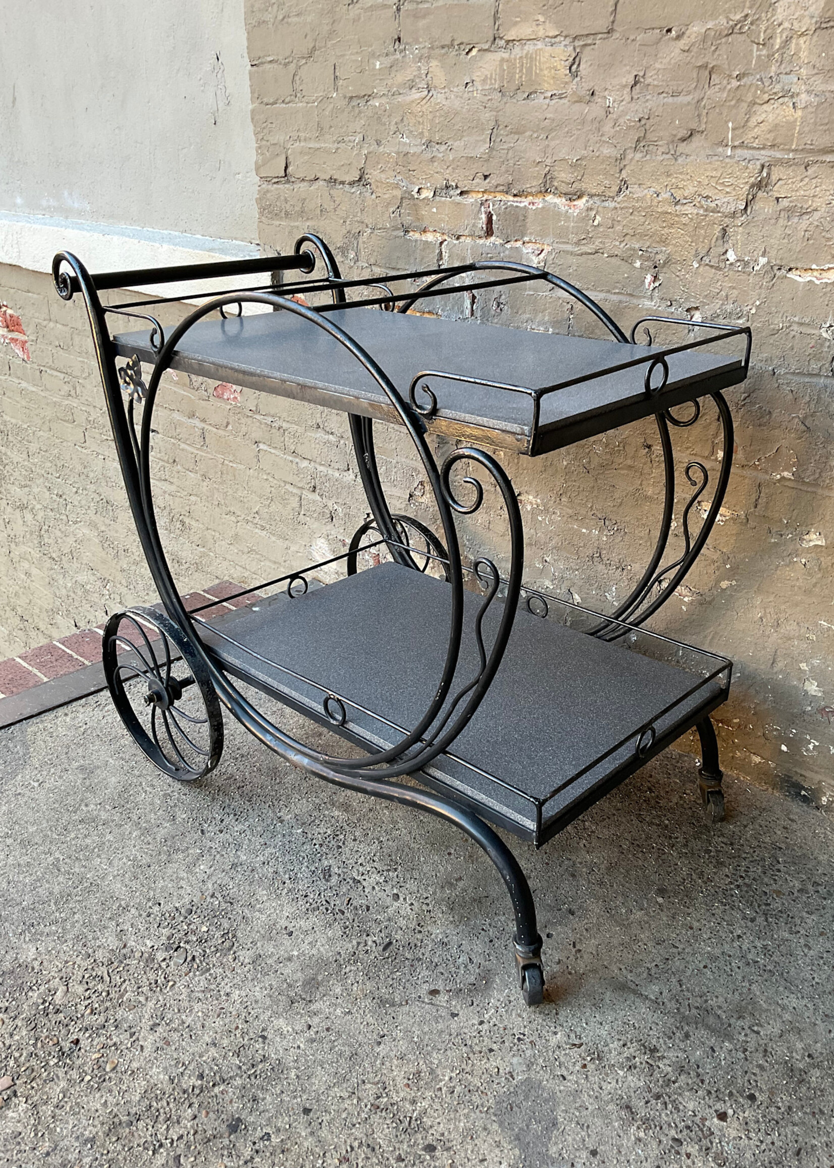 GOODWOOD Salterini Iron & Stone Bar Cart