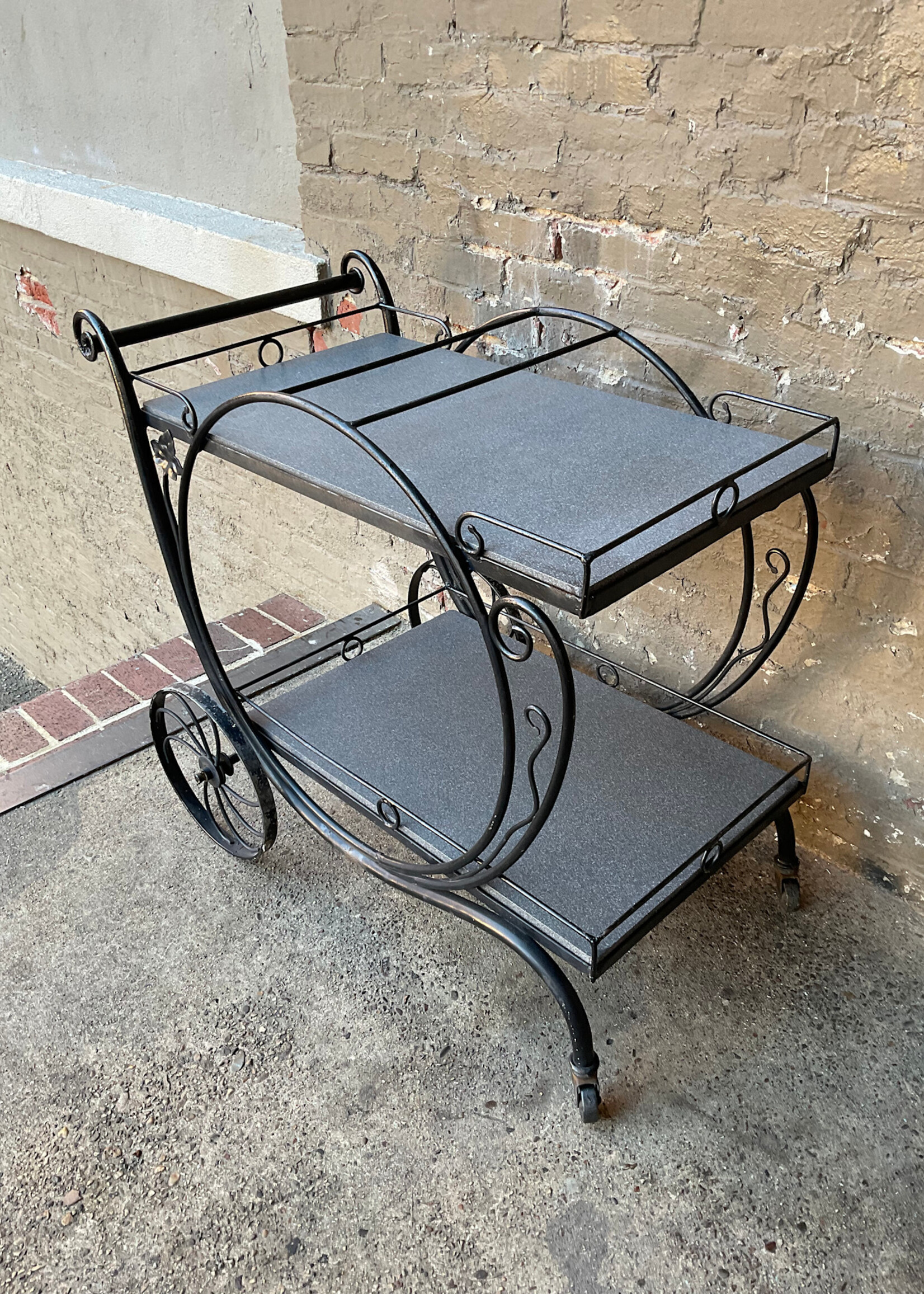 GOODWOOD Salterini Iron & Stone Bar Cart