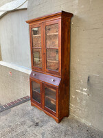 GOODWOOD Antique Mixed Wood & Glass Cupboard