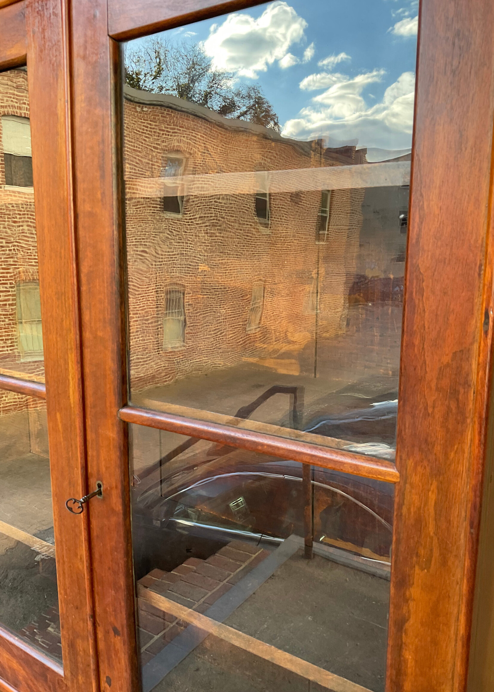 GOODWOOD Antique Mixed Wood & Glass Cupboard