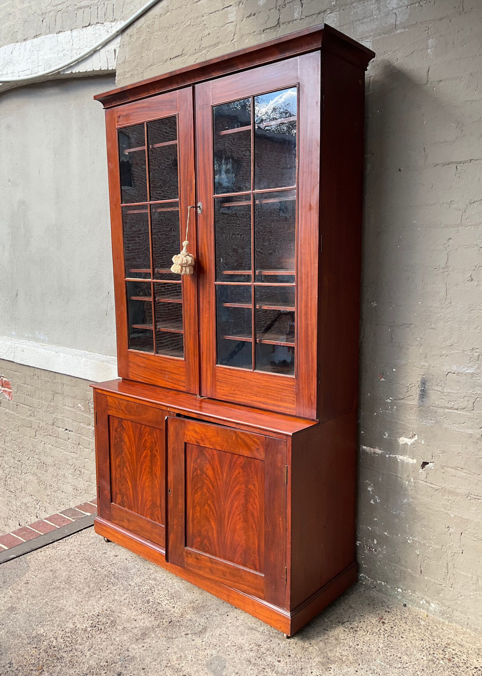 GOODWOOD Antique Mahogany Stepback Cupboard